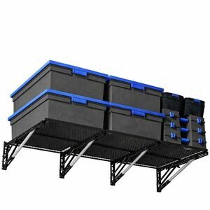 Heavy Duty Garage Wall Storage Shelf Rack 500lb Foldable Metal Mounted New